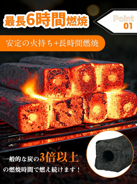 竹オガ備長炭 YOYOSTAR 10kg BBQ用 キャンプ用 木炭 オガ炭 七輪用 高火力 長時間燃焼 少煙 成型炭 炭 火起こし簡単 バーベキュー炭 アウトドア燃料 業務用 木炭セット 炭火焼 料理用 炭火コンロ用 バーベキューグリル BBQコンロ 炭火焼き 焼肉 焼き鳥 簡単着火