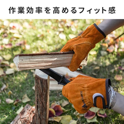 [YOYOSTAR 2026] 耐熱グローブ 耐熱手袋 牛革製 耐高温 耐摩耗性 キャンプグローブ レザーグローブ キャンプ BBQ 料理 アウトドア 焚き